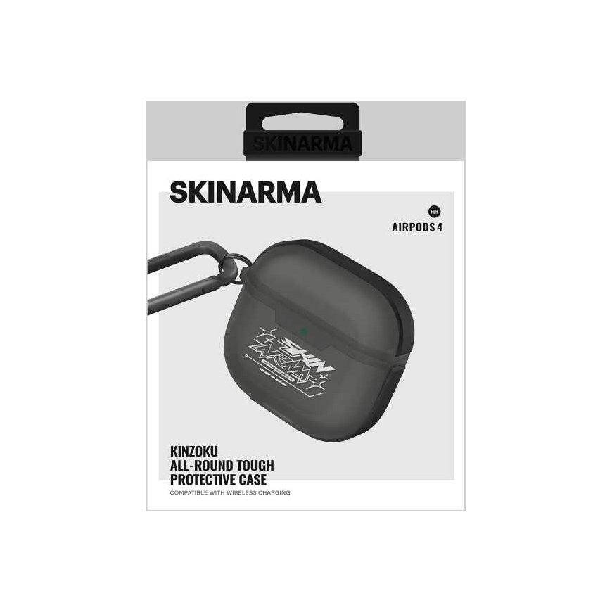 Skinarma Kinzoku headphone case Apple AirPods 4 smoke – 5