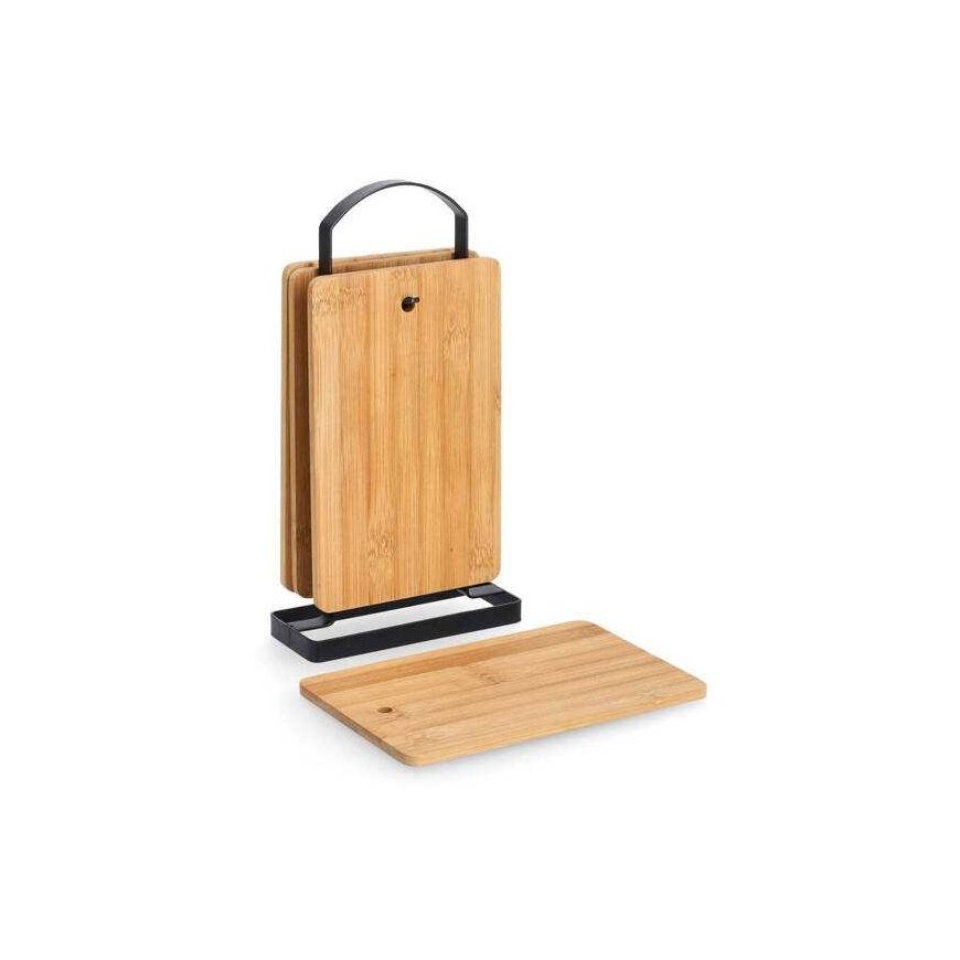 Zeller Set of 10 cutting boards on a stand, 16 x 6.5 cm