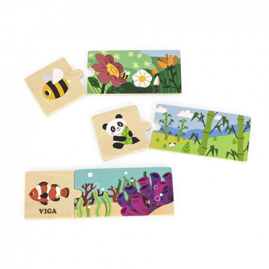 Viga Toys Gyvūnų dėlionė