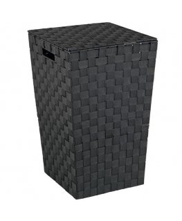 Lockable laundry basket Adria WENKO 48 L, decorative container for dirty clothes with handles