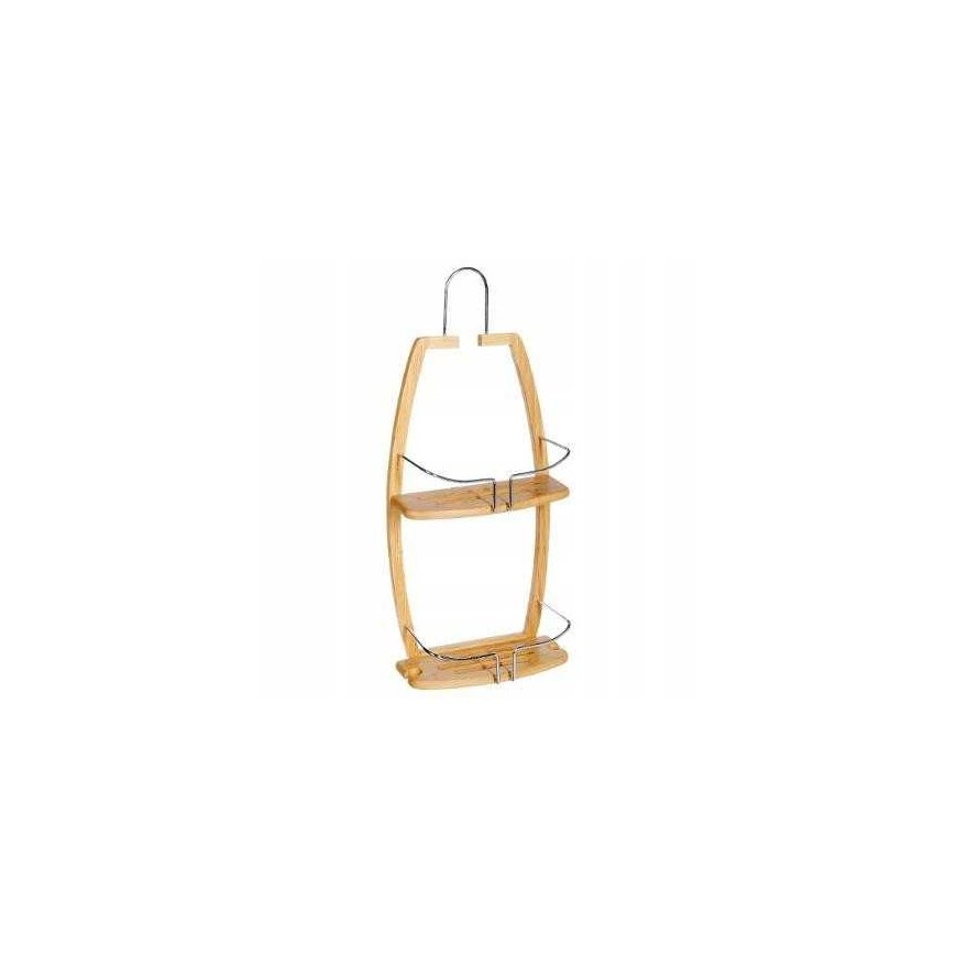5five Simply Smart Bamboo Bathroom Shower Shelf, Bamboo - 2 Tiers, – 5