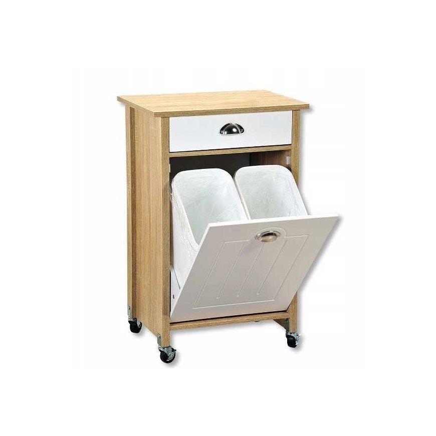 Bar on wheels with waste collection basket, oak sonoma, Kesper – 2