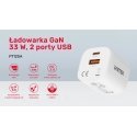 Ładowarka sieciowa 1x USB-A 1x USB-C QC 33W biała Ładowarka sieciowa 1x USB-A 1x USB-C QC 33W biała