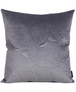 Eurofirany VELVET / 58 Pehmeä samettityynyliina kohokuvioidulla neidonhiuspuun lehtikuviolla, 45X45 cm, väri: teräs