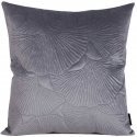 Eurofirany VELVET / 58 Soft velvet pillowcase with embossed ginkgo leaf pattern, 45X45 cm, color: steel Eurofirany VELVET / 58 Soft velvet pillowcase with embossed ginkgo leaf pattern, 45X45 cm, color: steel