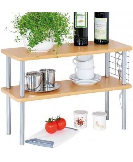 Kitchen shelf for countertop, 2-tier, beech wood, Kesper