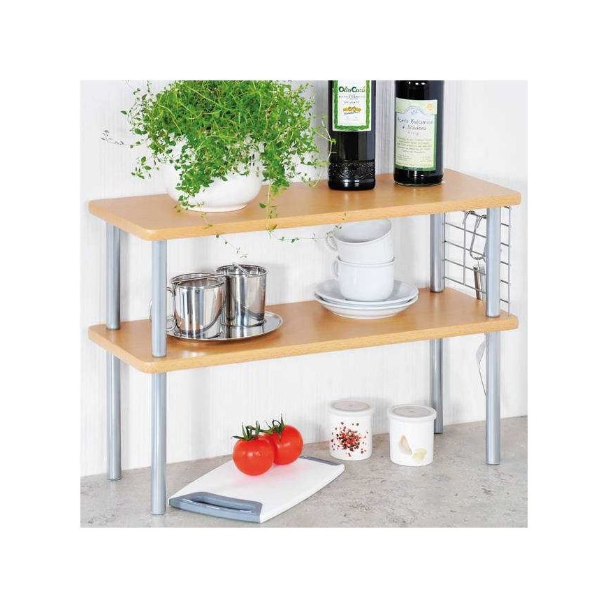 Kitchen shelf for countertop, 2-tier, beech wood, Kesper – 2