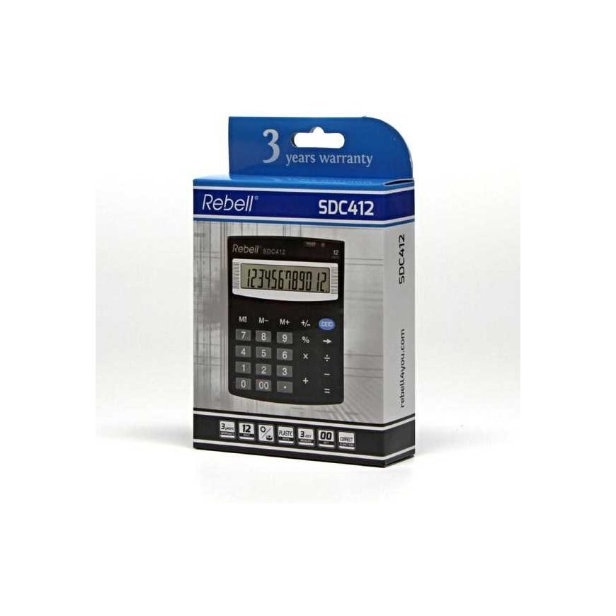 Small desktop calculator Rebell SDC412 – 4