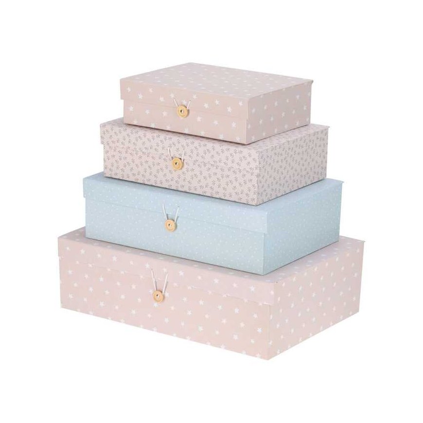 PIECES Set of cardboard storage boxes
