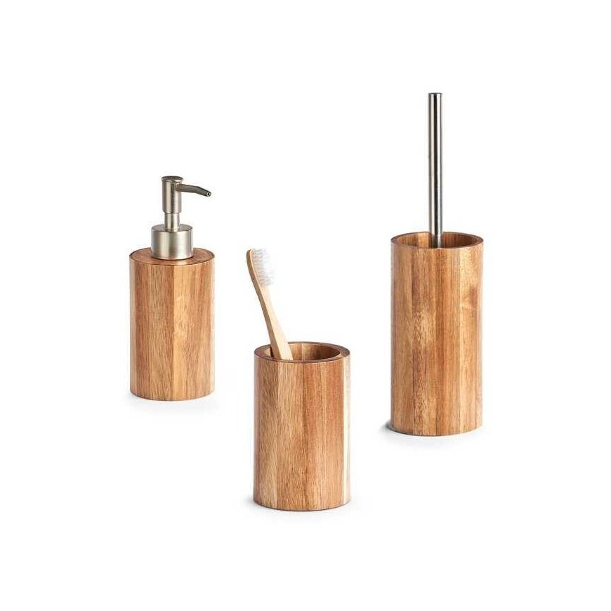 Toothbrush cup, acacia wood, ZELLER – 4