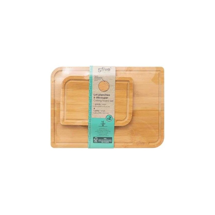 PIECES Bamboo cutting board set, 2 pcs – 2