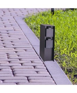 V-TAC Garden Post 2 pistikupesa 2x16A 23cm 3600W IP54 Grafiit VT-1196 3 aastat garantiid