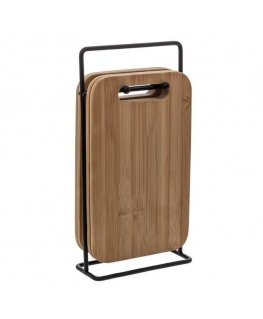 55 Simply Smart PIECES Bambu leikkuulautaa metallitelineessä, 4 kpl