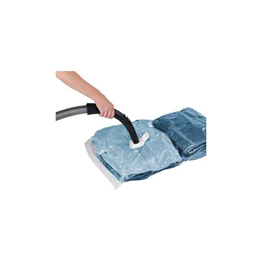 Tyhjiösäilytyspussisarja muovipusseja + pumppu - 40 x 60 cm (3 kpl), 50 x 70 cm (2 kpl), WENKO – 5