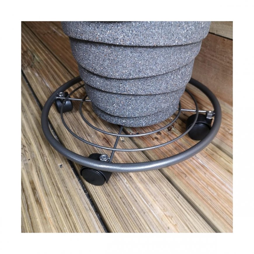 ProGarden Kasvitarjotin pyörillä metallia 35 cm – 3