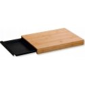Bamboo cutting board with pull-out tray, 34 x 24 cm, Kesper