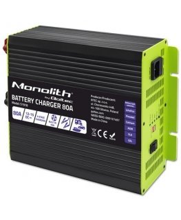 Qoltec Smart Professional Monolith akkulaturi LiFePO4 AGM GEL SLA -akuille | 80A | 12V | Nopea lataus