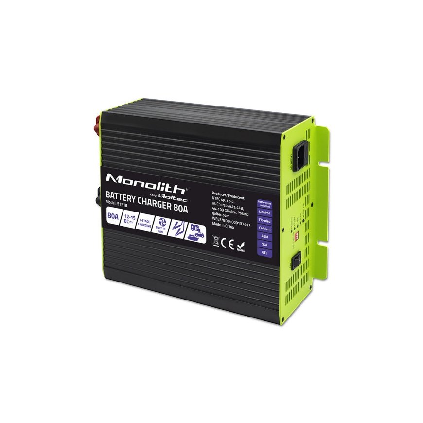 Qoltec Smart Professional monolīta akumulatoru lādētājs