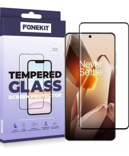 FoneKit Full Cover Tempered Glass, OnePlus 13, Black