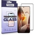 FoneKit viso dangčio grūdintas stiklas, OnePlus 13, juodas