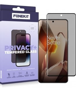 FoneKit Privacy+ Full Cover Tempered Glass, OnePlus 13, Black