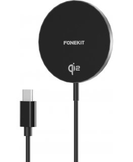 FoneKit WP-15Q2 Qi2 wireless charging pad with magnet, black