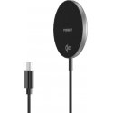 FoneKit WP-15Q2 -langaton Qi2-latausalusta magneetilla, musta FoneKit WP-15Q2 -langaton Qi2-latausalusta magneetilla, musta