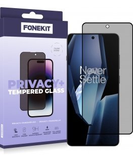 FoneKit Privacy+ Full Cover -panssarilasi, OnePlus 13R, musta