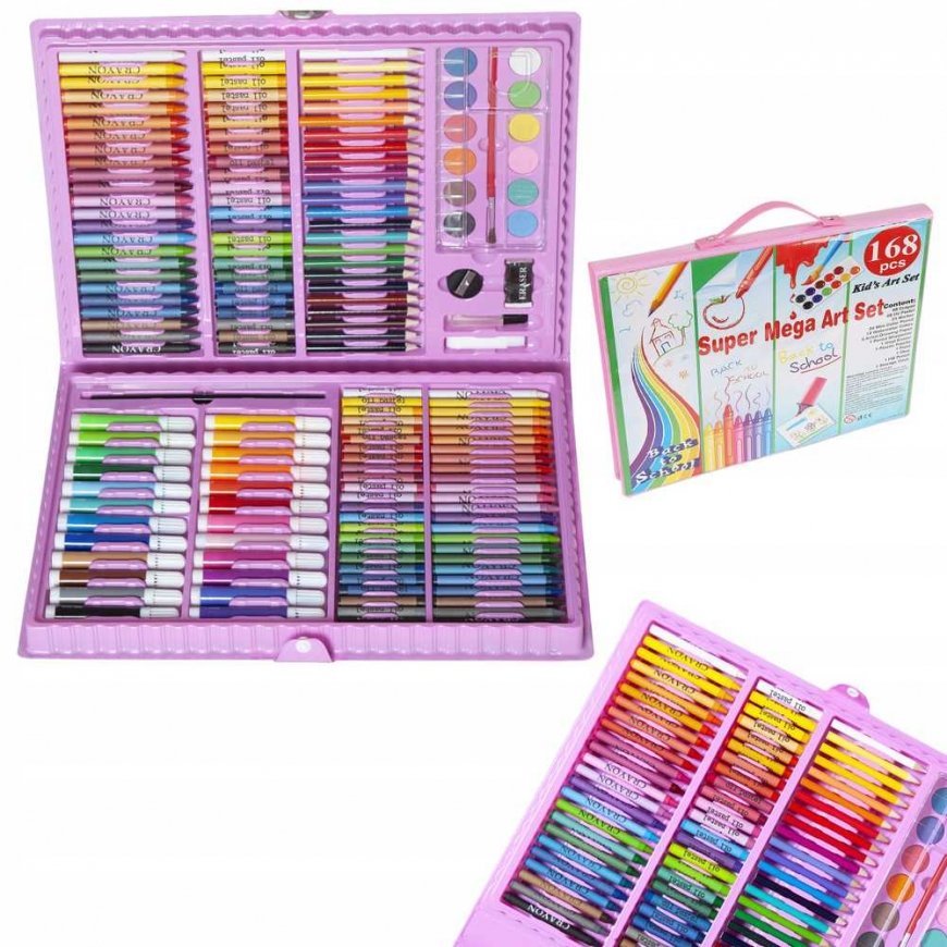 Maaleo Drawing set, 168pcs + pink suitcase – 5