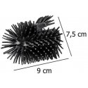 Atsarginis antgalis tualeto šepečiui - juodas, silikoninis, ∅ 7,5 cm, WENKO