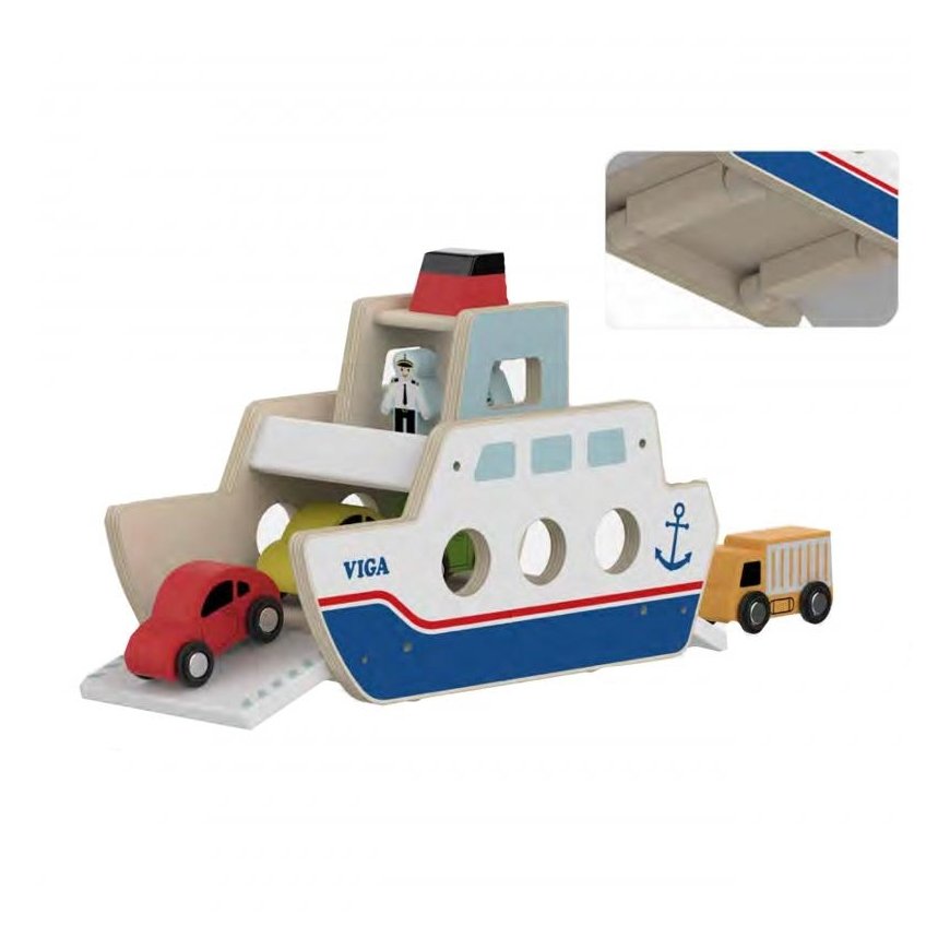 Viga puulaiva "Captain Car 4 PCS". – 2