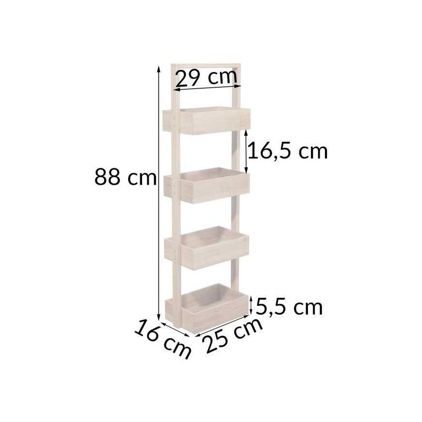 5five Simply Smart Bamboo BAMBOU vonios lentyna, 4 lygiai - 100% bambukas – 4