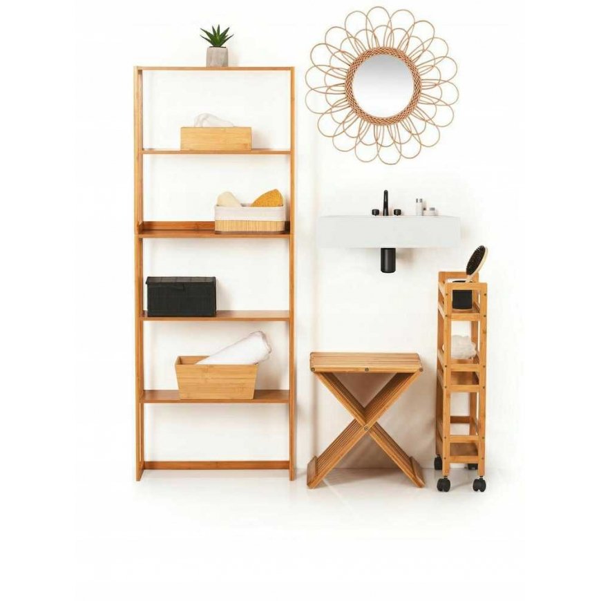 Bamboo Storage Holder, Square Storage Box, Bamboo, 18 x 18 x 9.5 cm – 5