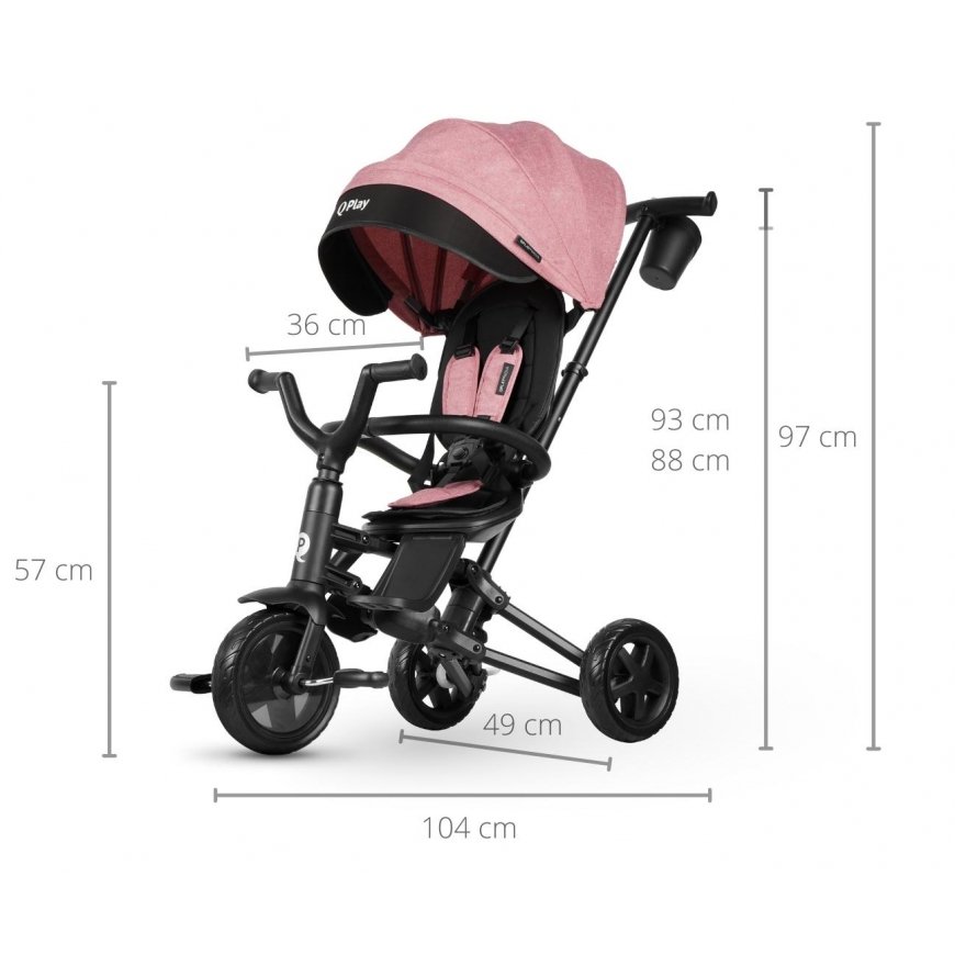 Qplay Tricycle Nova Niello pink – 5