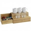Bamboo holder for coffee and tea, two-level box with compartments, WENKO Bamboo holder for coffee and tea, two-level box with compartments, WENKO