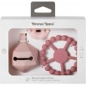 TOMMEE TIPPEE silicone pacifier with pacifier case and teether, pink, 433609