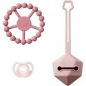 TOMMEE TIPPEE silicone pacifier with pacifier case and teether, pink, 433609