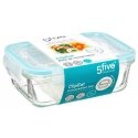 5five Simply Smart lasinen lounasrasia, 2-lokero, 700 ml 5five Simply Smart lasinen lounasrasia, 2-lokero, 700 ml