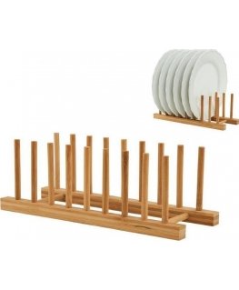 Excellent Houseware BAMBOO ORGANIZER/PLATE HOLDER