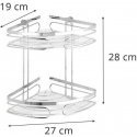 PREMIUM corner bathroom shelf, 2 levels - stainless steel, WENKO PREMIUM corner bathroom shelf, 2 levels - stainless steel, WENKO