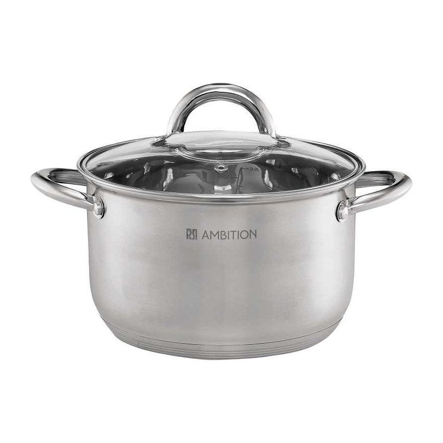 Ambition Steel pot with lid Solar