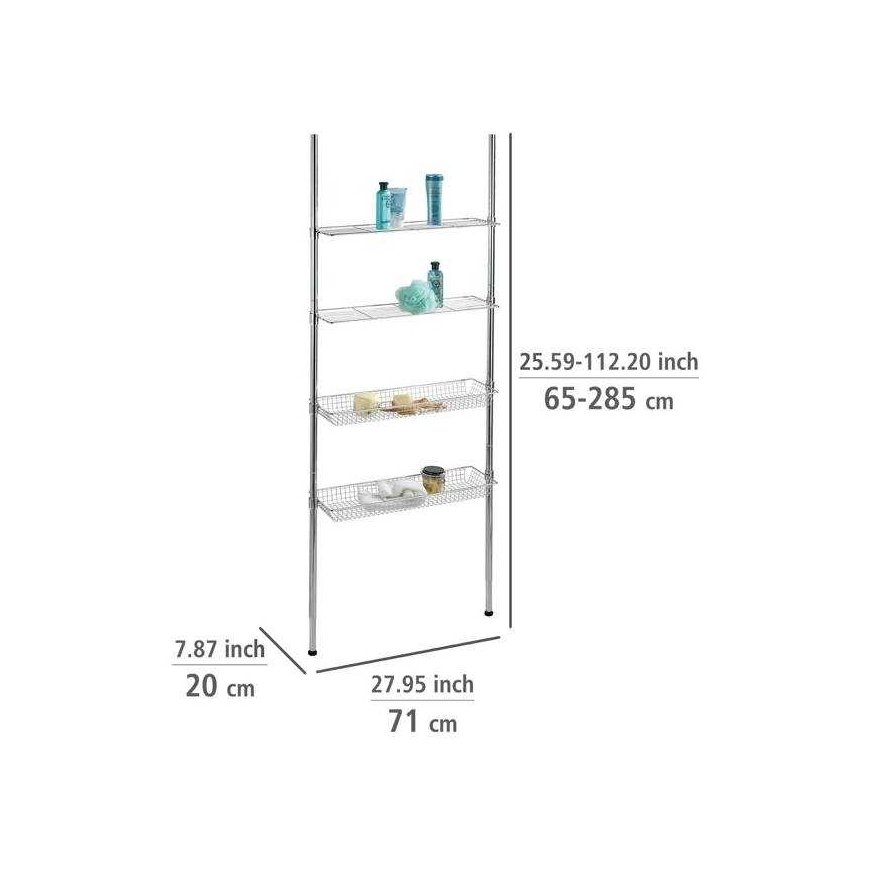 Telescopic kitchen shelf, bathroom ELLERA, 4 levels, WENKO – 4