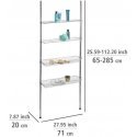 Telescopic kitchen shelf, bathroom ELLERA, 4 levels, WENKO Telescopic kitchen shelf, bathroom ELLERA, 4 levels, WENKO