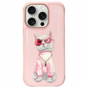 Nimmy Apple iPhone 16 Pro 6,3" puhelinkuori pinkki Glasses Cool Cat Nimmy Apple iPhone 16 Pro 6,3" puhelinkuori pinkki Glasses Cool Cat