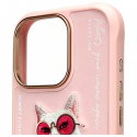 Nimmy Apple iPhone 16 Pro 6.3" phone case pink Glasses Cool Cat Nimmy Apple iPhone 16 Pro 6.3" phone case pink Glasses Cool Cat