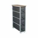 5five Simply Smart Bathroom shelf with 4 textile drawers, 48x20x75 cm 5five Simply Smart Bathroom shelf with 4 textile drawers, 48x20x75 cm