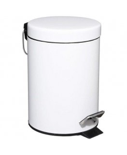 5five Simply Smart Bathroom basket, waste container, capacity 3 l, open lid, white