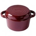 Round enameled cast iron pot Zyle 2 in 1, ZY11RKI Ø22 cm, red, 3.8 l