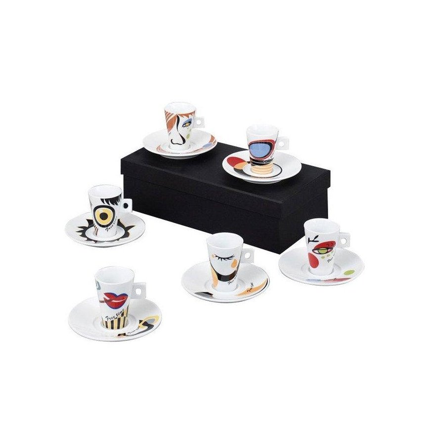 FACES espresso set, 12 pieces, ZELLER