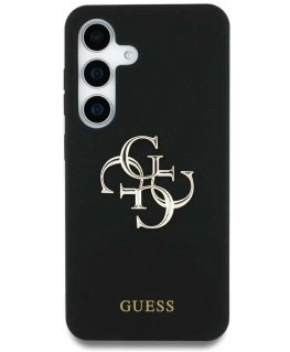 Case Guess Silicone Big 4G Logo Bottom Script Samsung Galaxy S25 Ultra black
